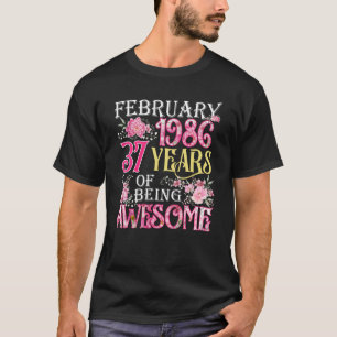 Meisje 1986 37th Birthday 37 Years Old T-shirt