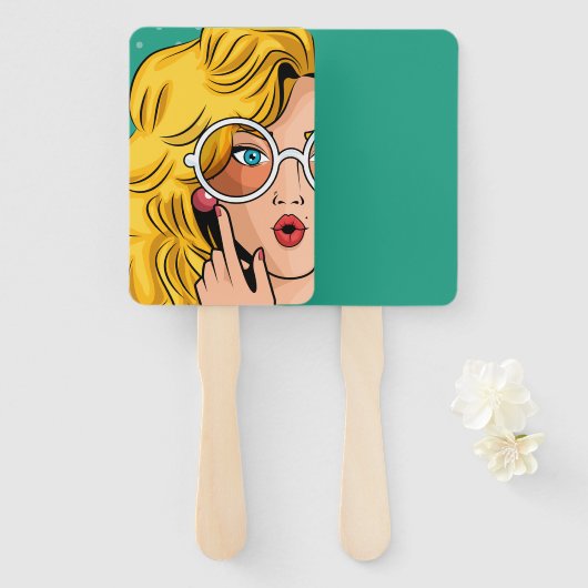 Meisje #1 handwaaier (Voorkant en achterkant)