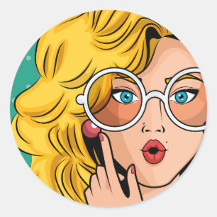 Meisje #1 ronde sticker