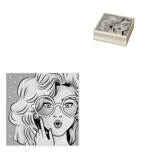 Meisje #1 rubberstempel (Gestempeld)