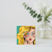 Meisje #1 vierkante visitekaartje (Staand voorkant)