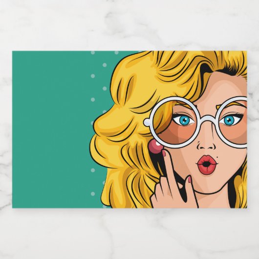 Meisje #1 voedselcontainer etiket (Enkel label)