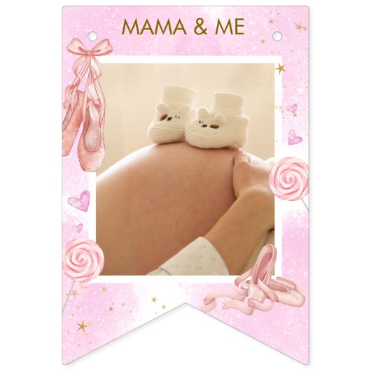 Meisje 1e verjaardag Ballet Pink Ballerina Vlaggetjes (Tweede vlag)