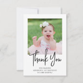 Meisje 1e verjaardag bedankkaart (Voorkant)