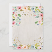 Meisje 1e Verjaardag Herten Antlers Rustiek Wild O Kaart (Achterkant)