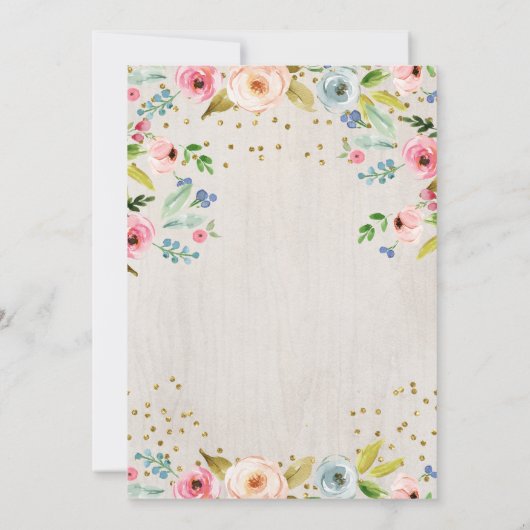 Meisje 1e Verjaardag Herten Antlers Rustiek Wild O Kaart (Achterkant)