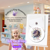 Meisje 1e verjaardag Spring Butterfly Ronde Sticker