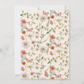 Meisje 1e verjaardag | Wild One Uitnodiging (Achterkant)