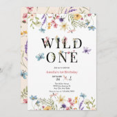 Meisje 1e Verjaardag | Wilde Kaart (Voorkant / Achterkant)