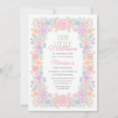 Meisje 1e Verjaardag Wildflower Bloemen Kaart (Voorkant)