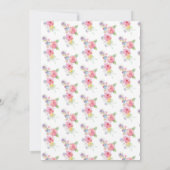 Meisje 1e Verjaardag Woodland Roze Bloemen Kaart (Achterkant)