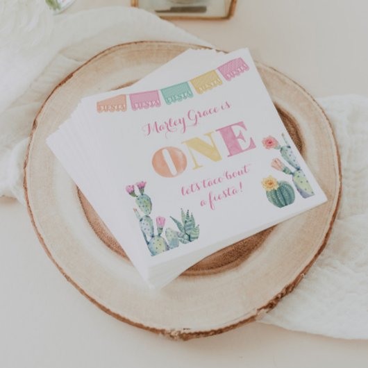 Meisje 1ste verjaardag feest, Taco over een eerste Servet