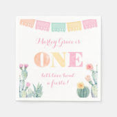 Meisje 1ste verjaardag feest, Taco over een eerste Servet (Voorkant)