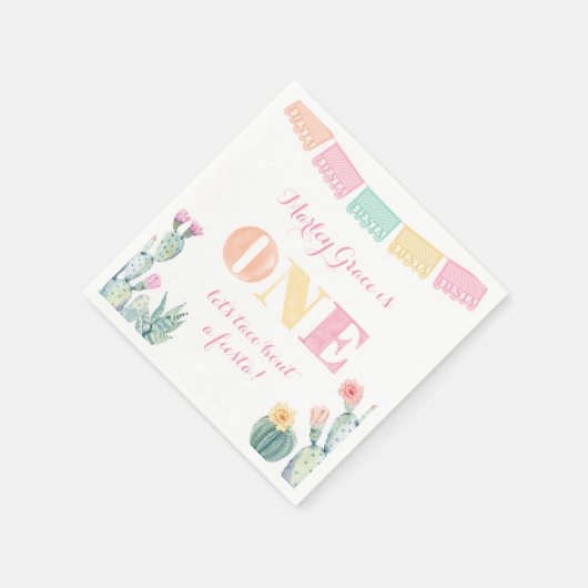 Meisje 1ste verjaardag feest, Taco over een eerste Servet (Hoek)