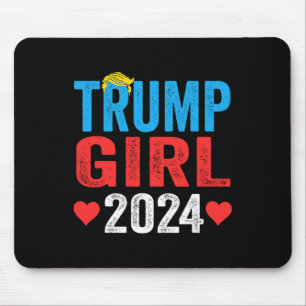Meisje 2024 Shirten Schattigee Trump Flag Vrouwen Muismat