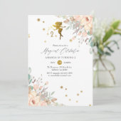 Meisje 2de verjaardag van de roze en goudkoorts kaart (Staand voorkant)