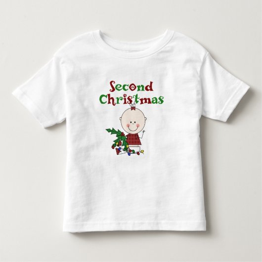 Meisje 2e Kerstmis Kinder Baby Feestdagen Kinder Shirts (Voorkant)