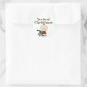 Meisje 2e Kerstmis Tshirts en Gifts Ronde Sticker (Tas)