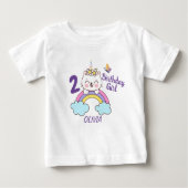 Meisje 2e verjaardag eenhoorn kat verjaardag (Voorkant)