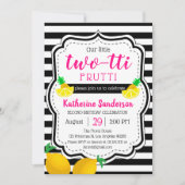 Meisje 2e verjaardag Twee broekriettti tropisch Kaart (Voorkant)