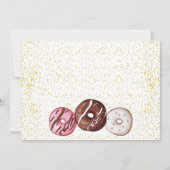Meisje 2e verjaardag Uitnodiging twee zoete donut  (Achterkant)