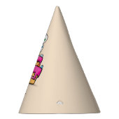 Meisje 3e verjaardag, 3 op de zoete roze Cake Feesthoedjes (Rechts)