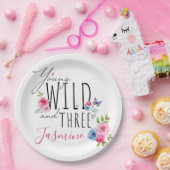Meisje 3e Verjaardag Naam Papieren Bordje (Feest)