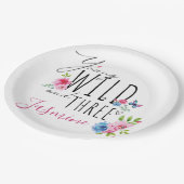 Meisje 3e Verjaardag Naam Papieren Bordje (Gekanteld)