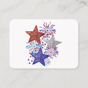 Meisje 4th of July Vrouwen Rood Wit Blauw Ster Ame Visitekaartje