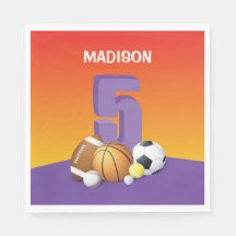 Meisje 5th Birthday Sports Balls