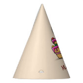 Meisje 6e verjaardag, 6 op de zoete roze Cake Feesthoedjes (Links)