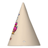 Meisje 6e verjaardag, 6 op de zoete roze Cake Feesthoedjes (Rechts)