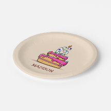 Meisje 6e verjaardag, 6 op de zoete roze Cake