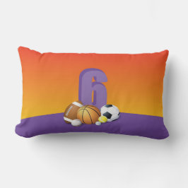 Meisje 6th Birthday Sports Balls Kussen