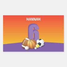 Meisje 6th Birthday Sports Balls