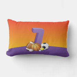 Meisje 7th Birthday Sports Balls Kussen