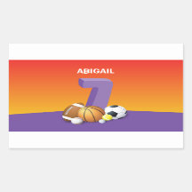 Meisje 7th Birthday Sports Balls