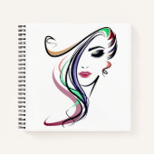 meisje 8,5 x 8,5-inch spiral Notitieboek (Voorkant)