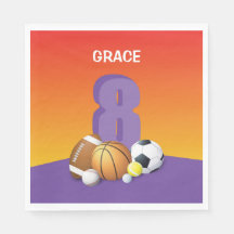 Meisje 8th Birthday Sports Balls