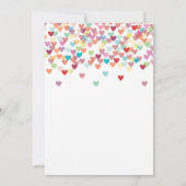 Meisje 9th Birthday Heart Confetti Rainbow Glitter Kaart (Achterkant)