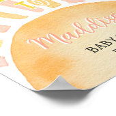 Meisje A Little Ray of Sunshine Baby shower Welkom Poster (Hoek)