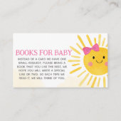 Meisje A Little Ray of Sunshine Boeken voor Baby Informatiekaartje (Voorkant)