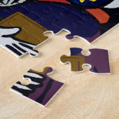 Meisje aan de telefoon met bloemen legpuzzel (Zijkant)