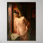 Meisje aan het raam poster (Voorkant)