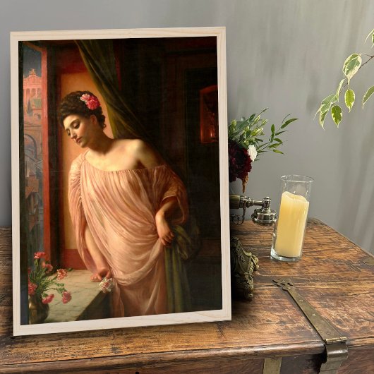 Meisje aan het raam poster