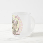 Meisje Aap in Party Pet 2e Verjaardag Matglas Koffiemok (Voorkant rechts)