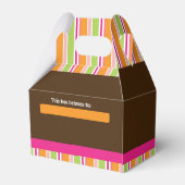 Meisje Aap Safari Chique Gestreepte Partij Favor D Bedankdoosjes (Achterkant)