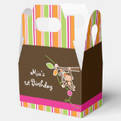 Meisje Aap Safari Chique Gestreepte Partij Favor D Bedankdoosjes (Geopend)