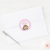 MEISJE AAP Sweet Safari Baby shower sticker SST#1 (Envelop)