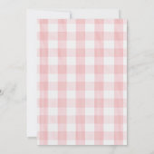 Meisje aardbei bessen eerste 1e verjaardag feest bedankkaart (Achterkant)